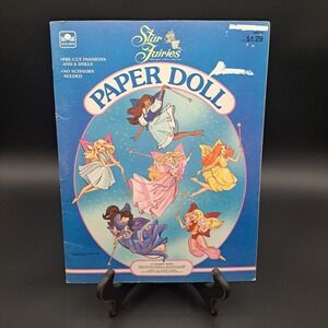 Vintage 1985 Star Fairies Paper Doll Book Golden Tonka 6 Dolls Unused